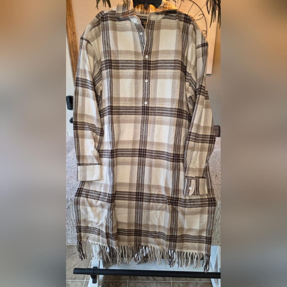 Polo by Ralph Lauren Plaid Midi Dress - Brown and Cream